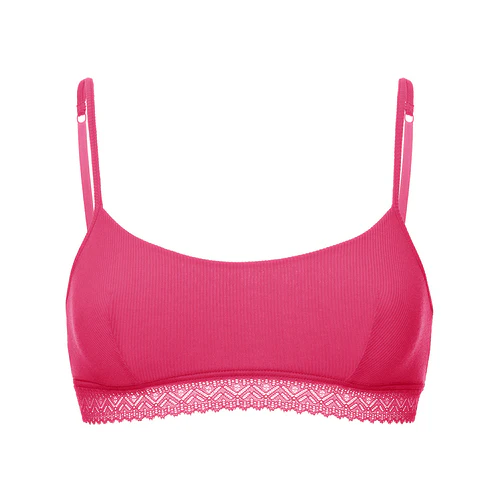 Soft cup triangle bra - Fuschia - Image 7
