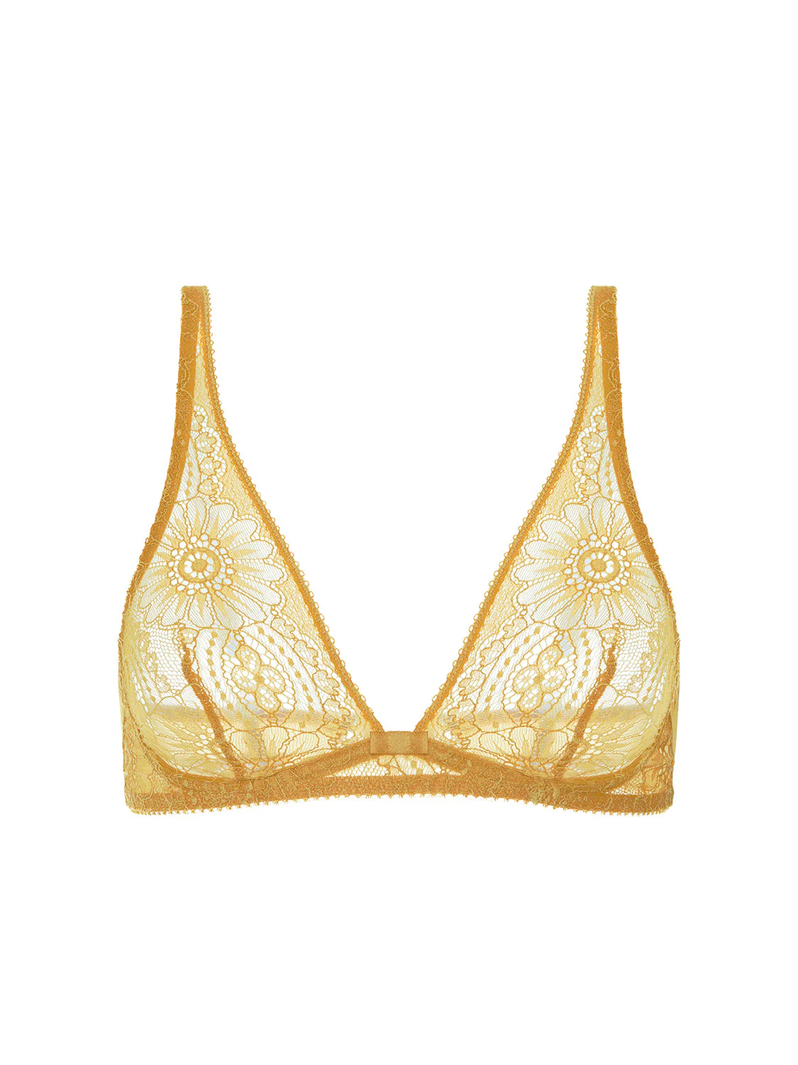 Soft cup triangle bra - Golden Yellow - Image 11