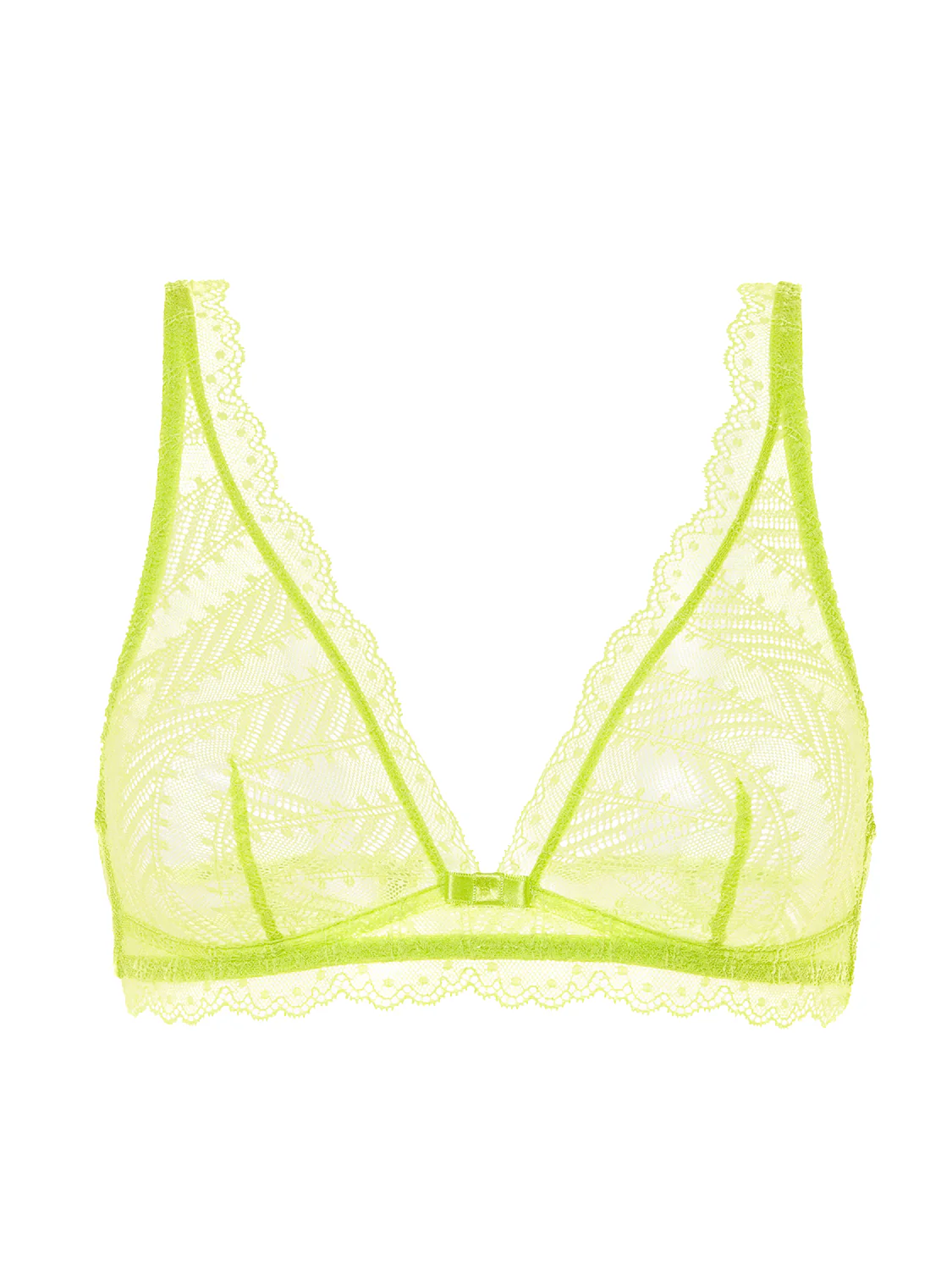 Soft cup triangle bra - Lime - Image 7
