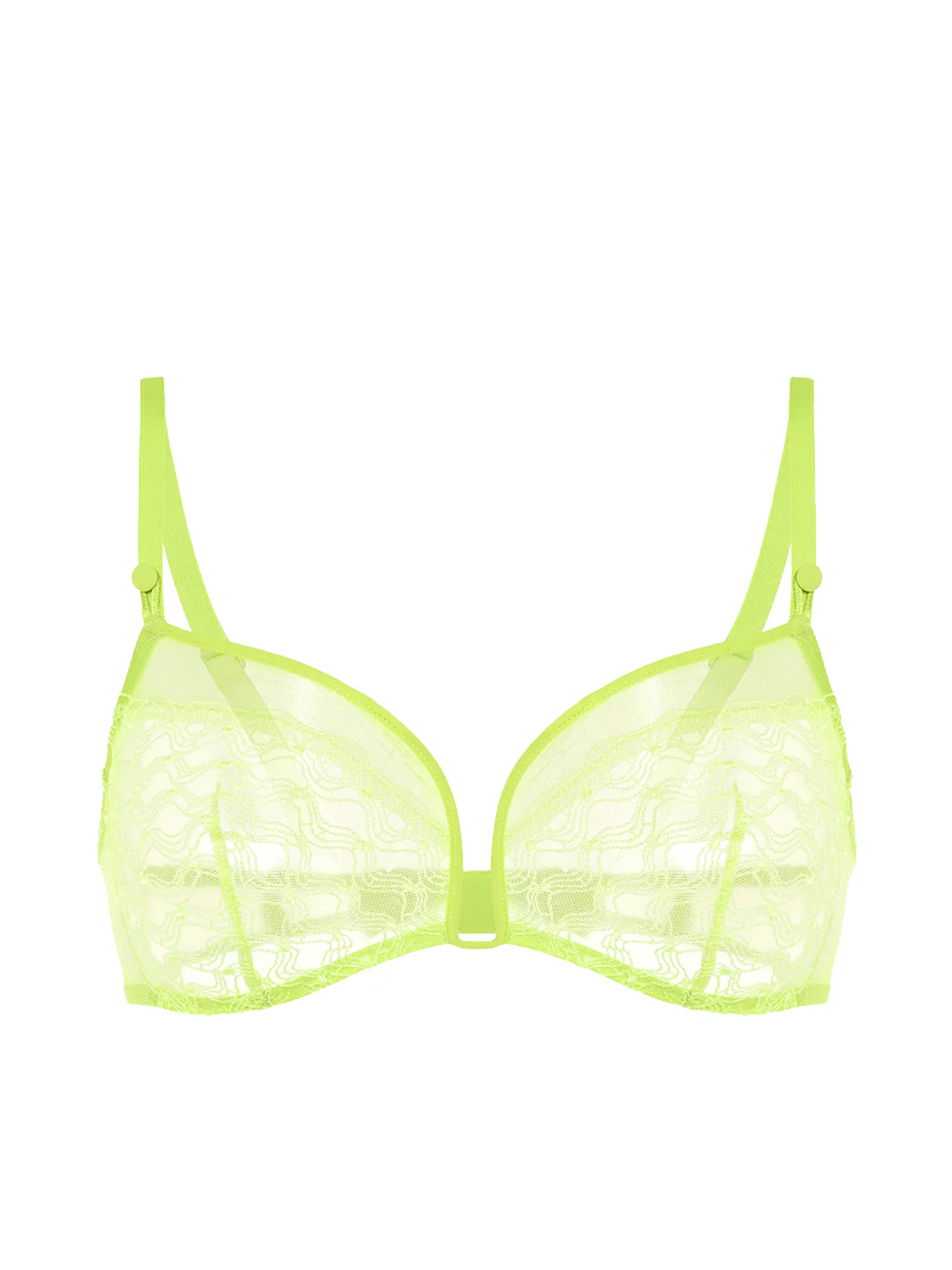 Soft cup triangle bra - Lime - Image 7