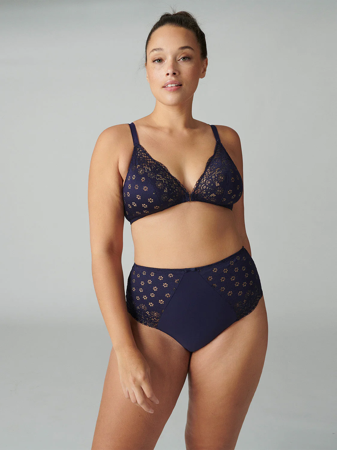 Soft cup triangle bra - Midnight - Image 7