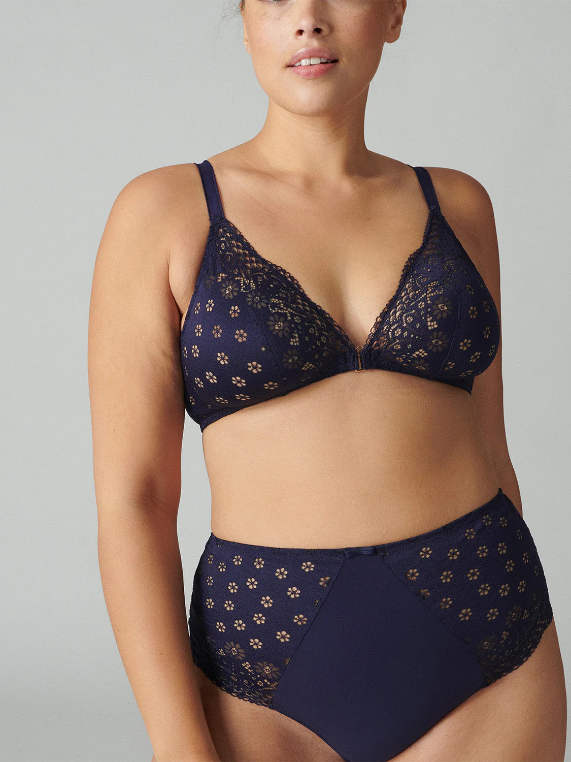Soft cup triangle bra - Midnight - Image 8