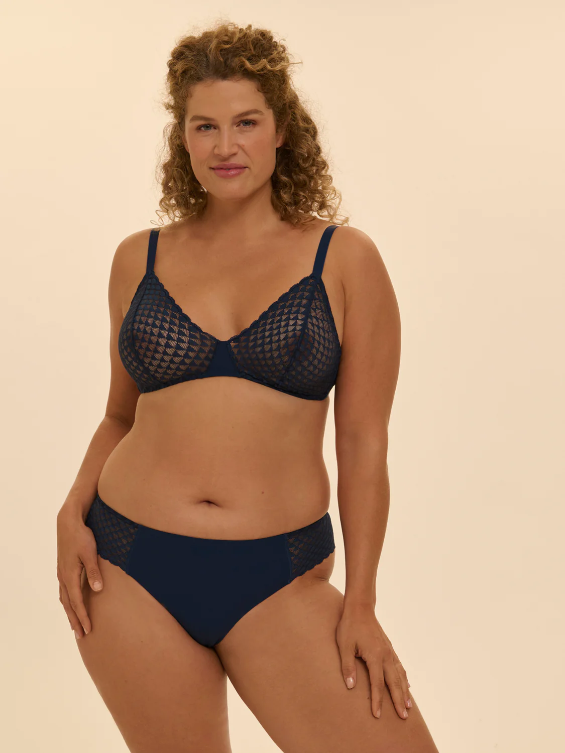 Soft cup triangle bra - Midnight - Image 10