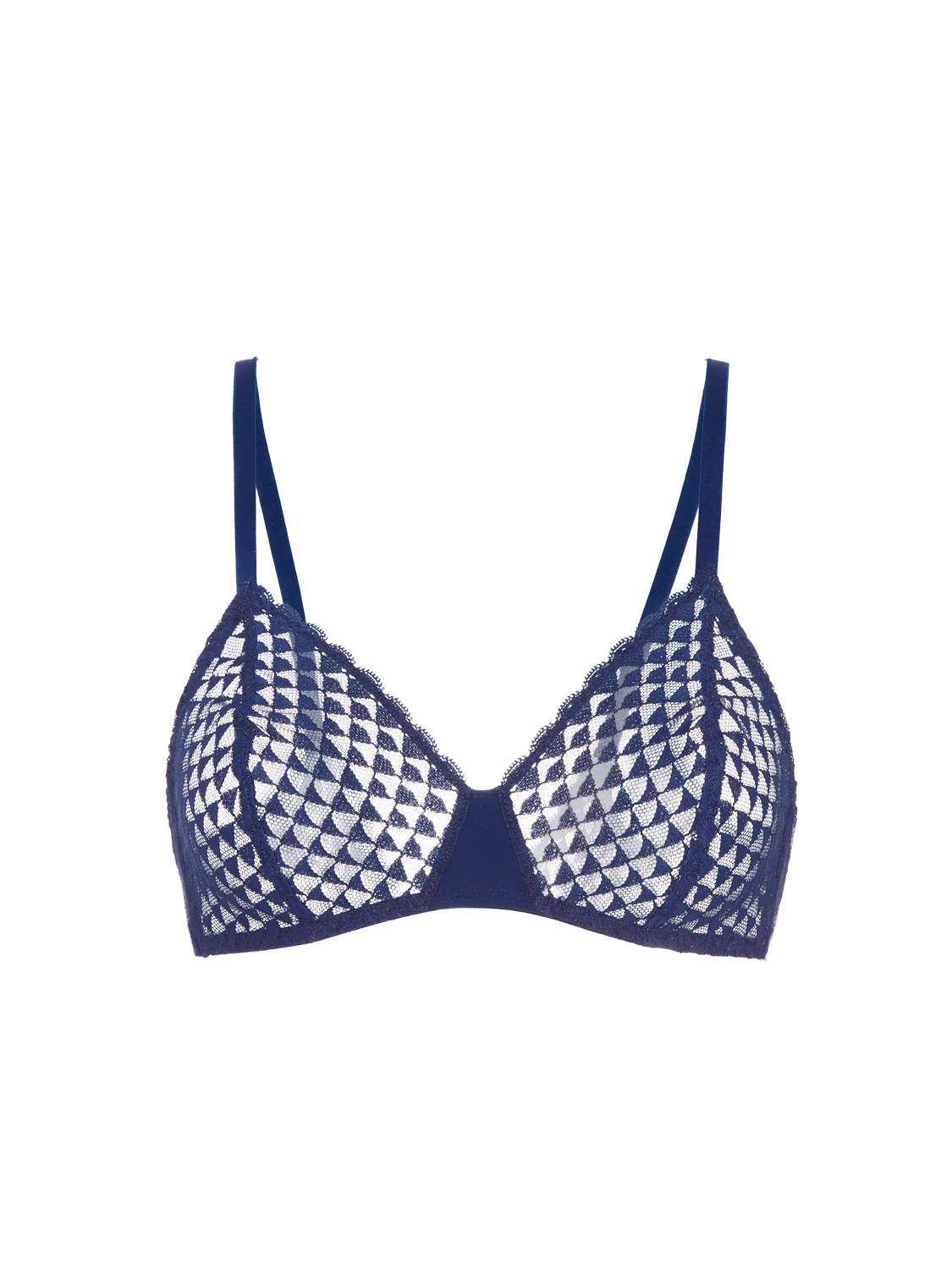 Soft cup triangle bra - Midnight - Image 12