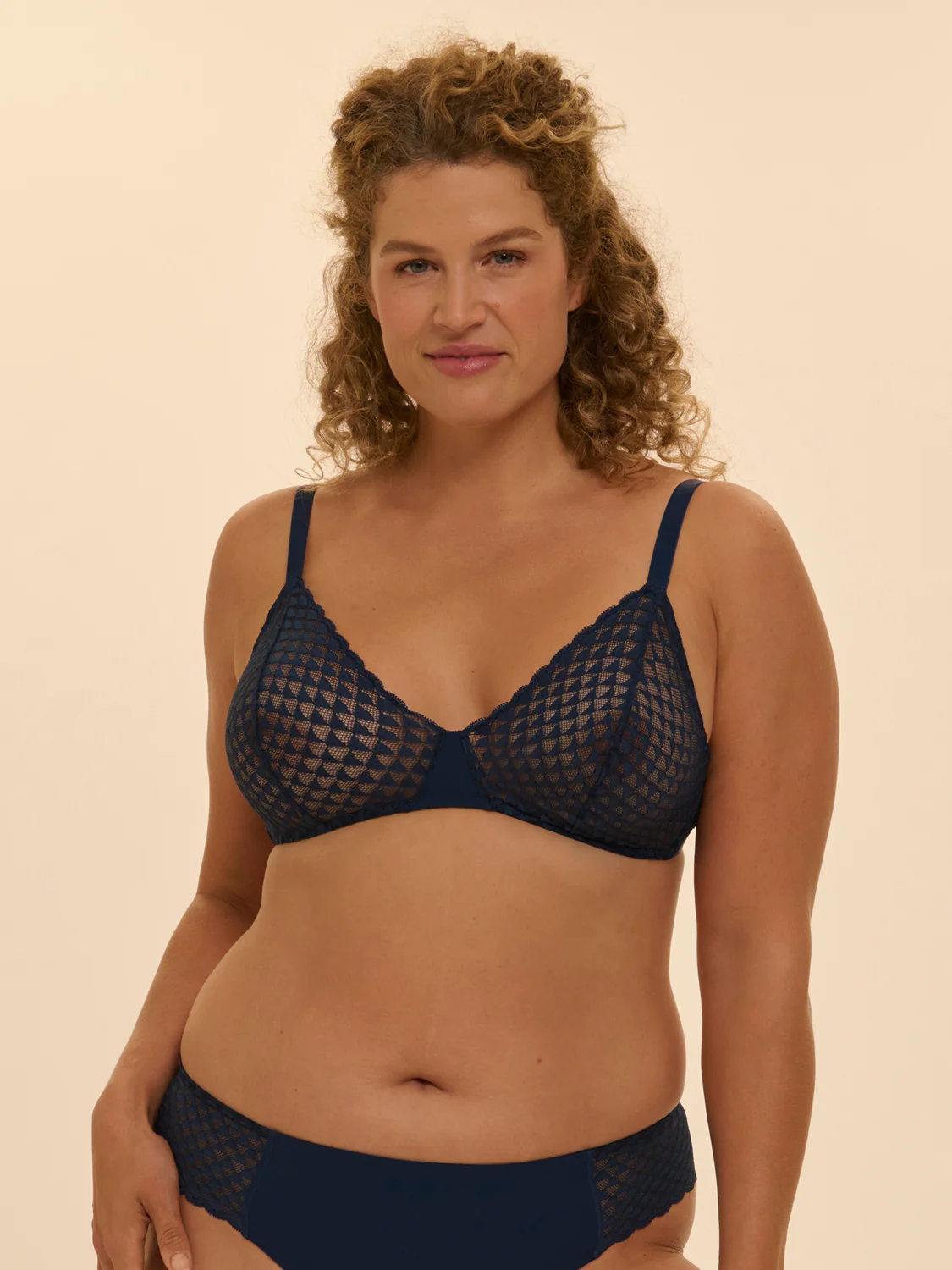 Soft cup triangle bra - Midnight - Image 7