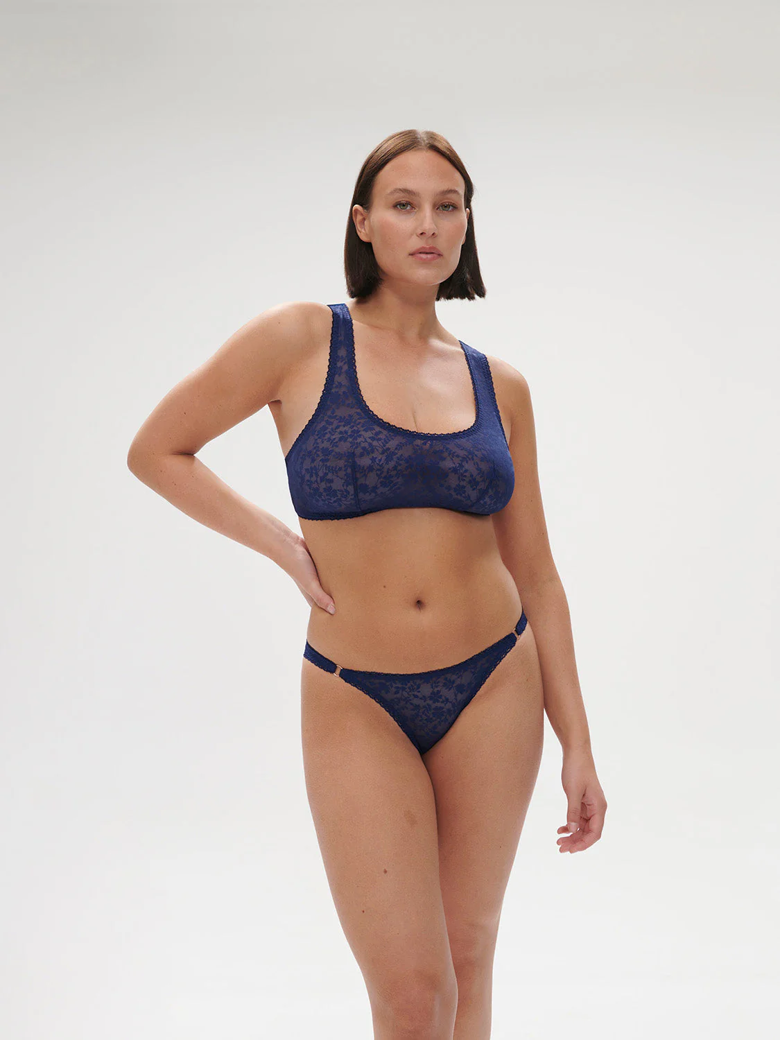 Soft cup triangle bra - Midnight - Image 10