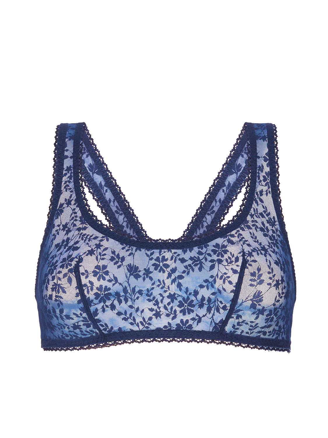 Soft cup triangle bra - Midnight - Image 12
