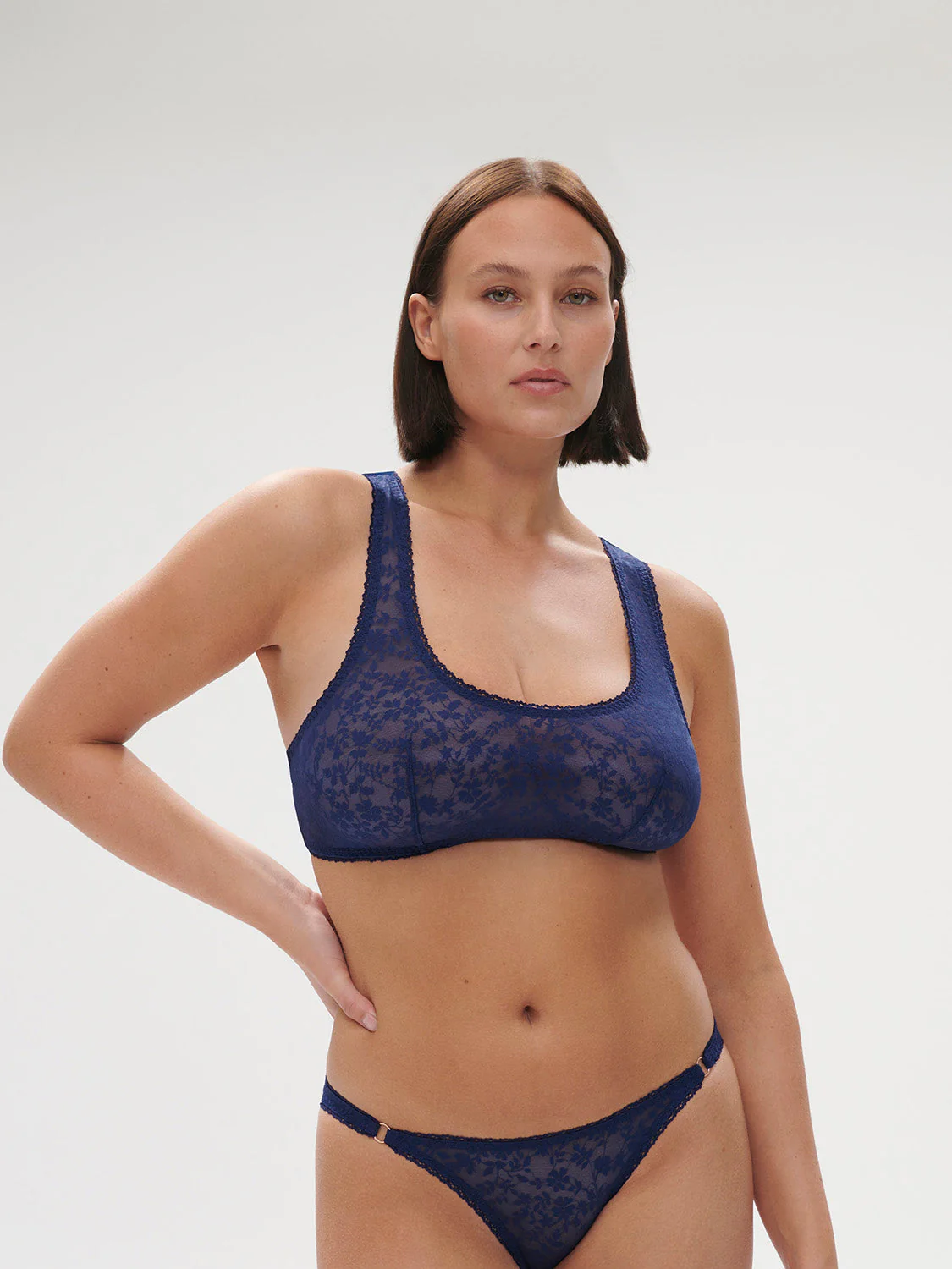 Soft cup triangle bra - Midnight - Image 7