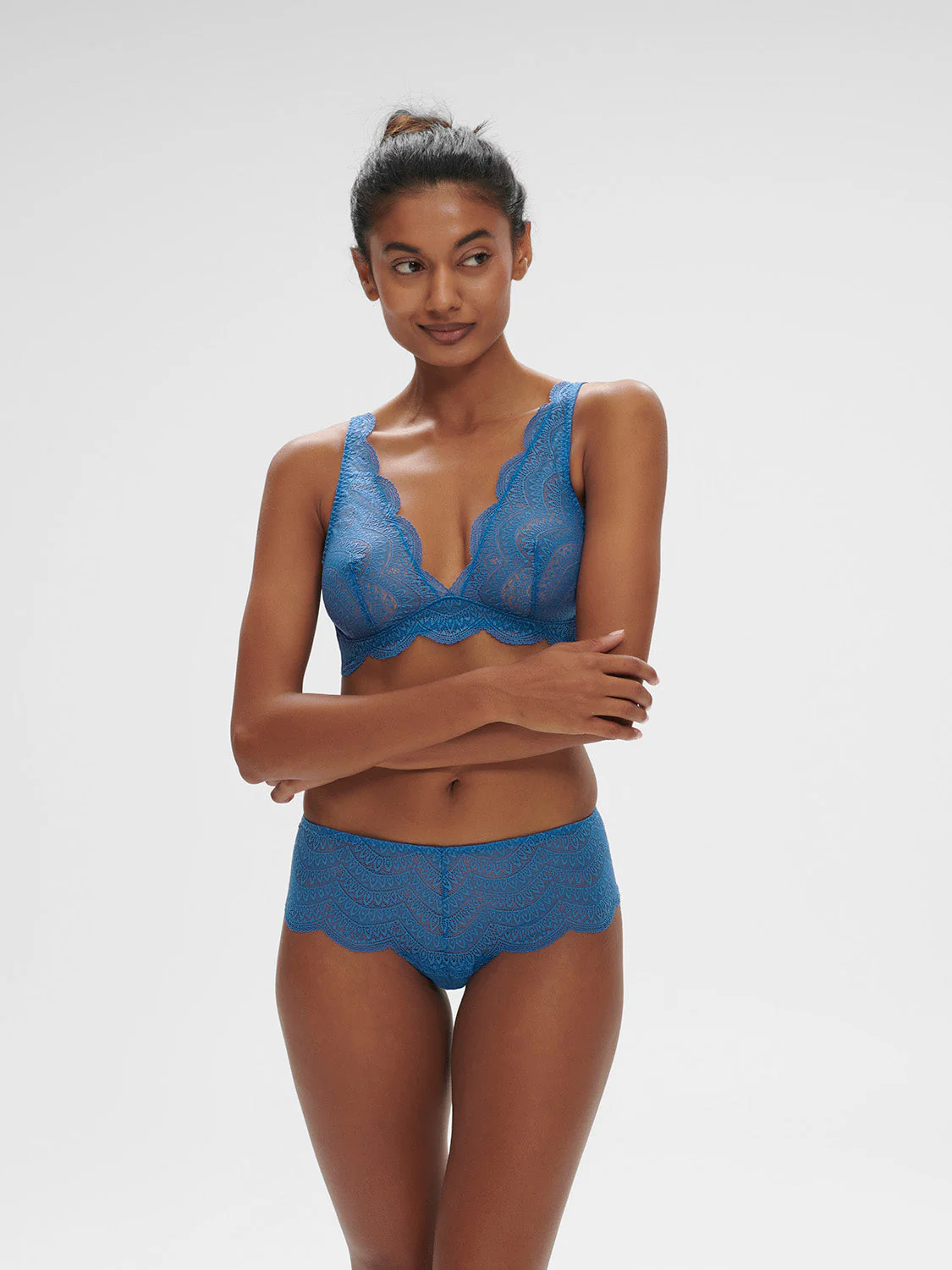 Soft cup triangle bra - Myosotis Blue - Image 3