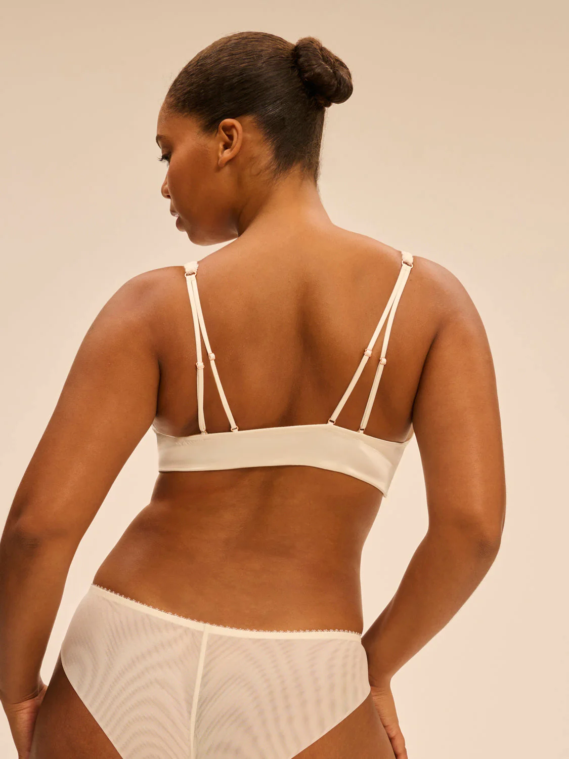 Soft cup triangle bra - Natural - Image 8