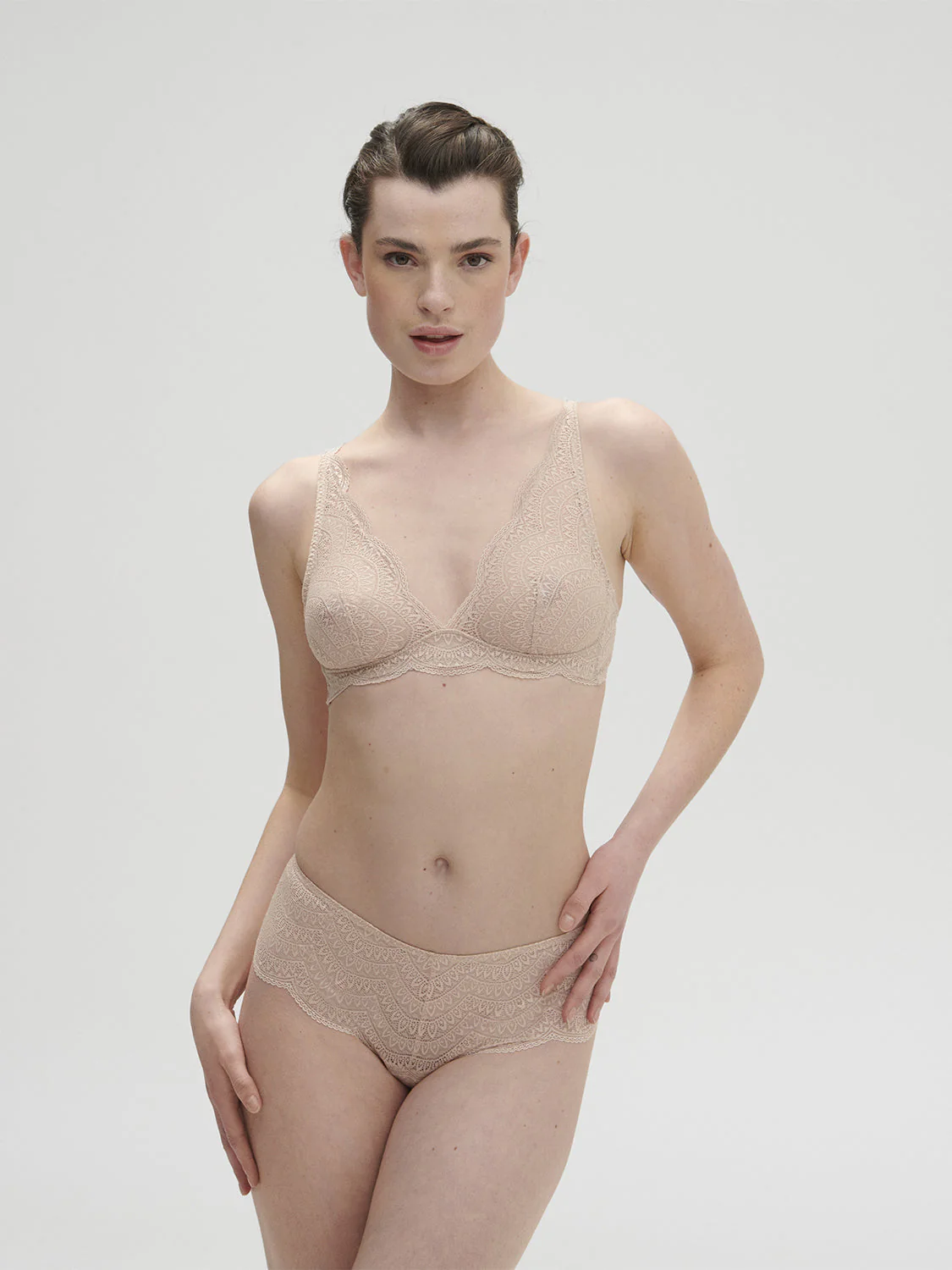 Soft cup triangle bra - Peau rosée - Image 3
