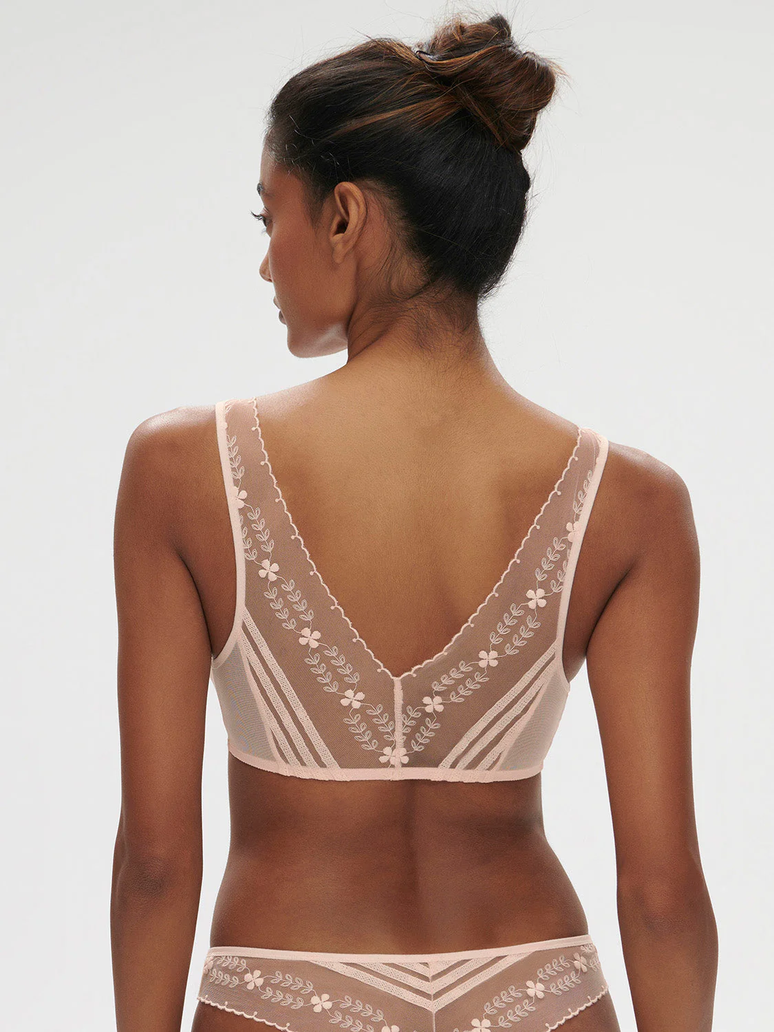 Soft cup triangle bra - Petal Powder - Image 3