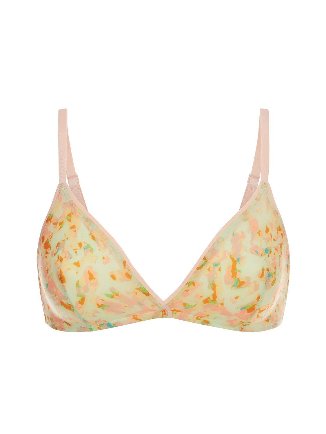 Soft cup triangle bra - Terrazzo Print - Image 6