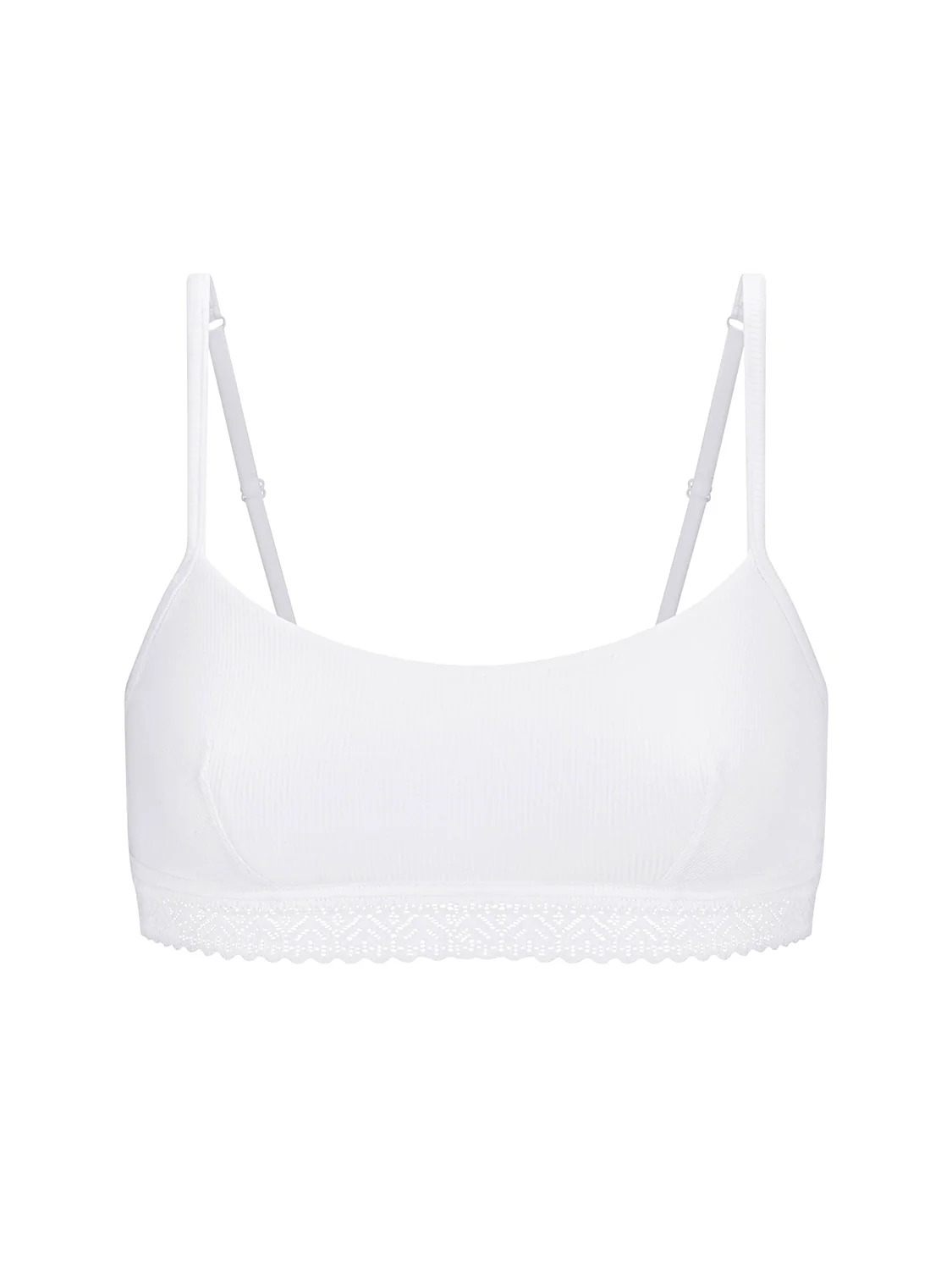 Soft cup triangle bra - White - Image 6