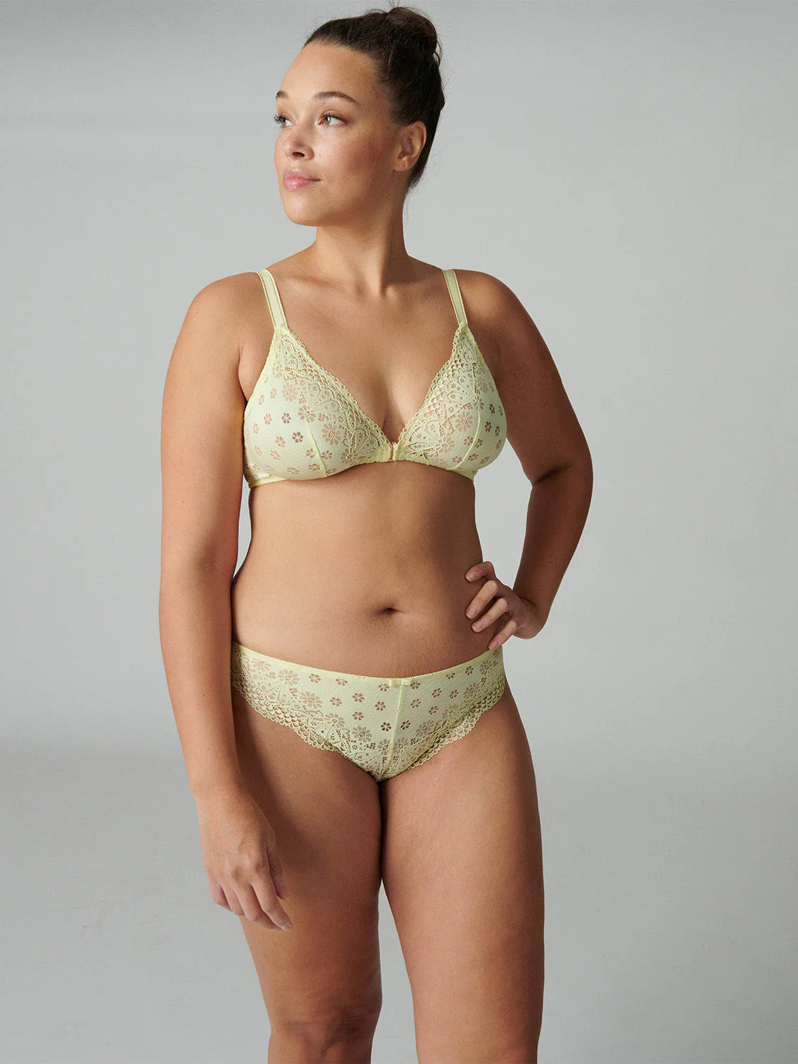 Soft cup triangle bra - Yuzu Yellow - Image 6