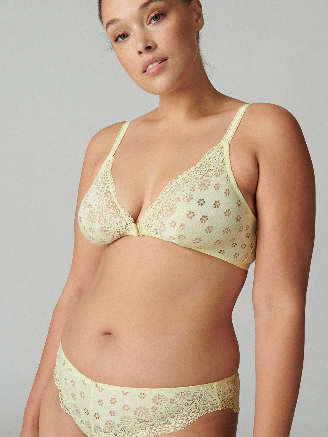 Soft cup triangle bra - Yuzu Yellow - Image 8