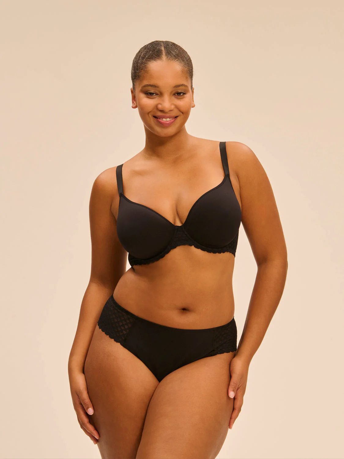 Spacer plunge bra - Black - Image 3