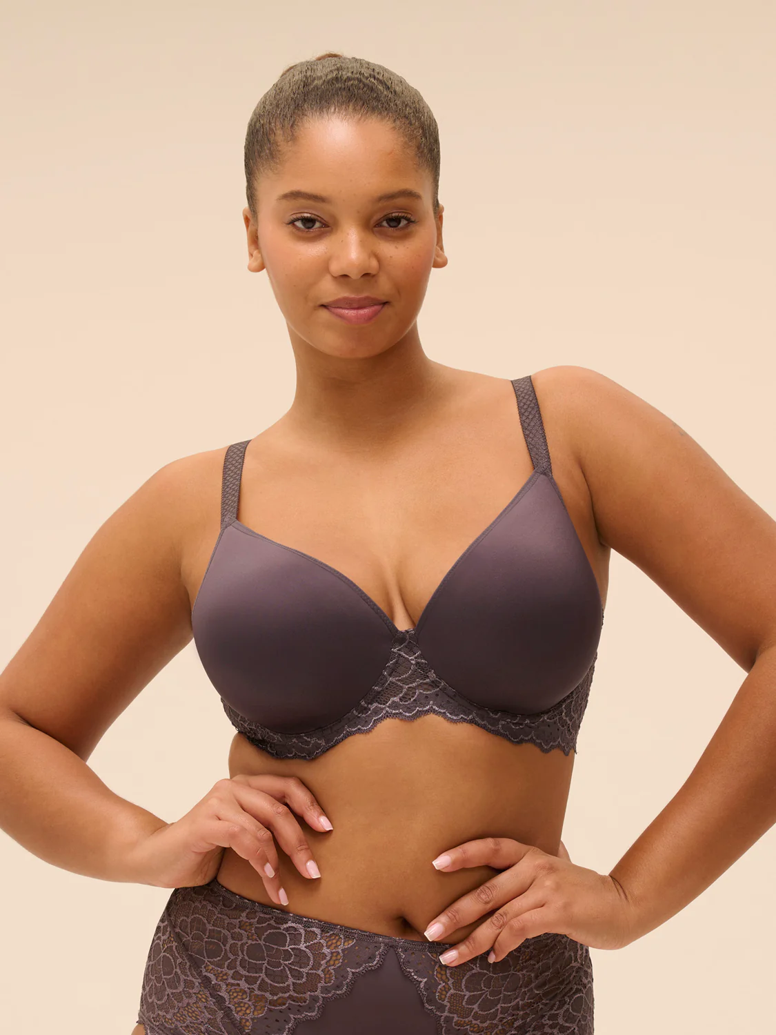 Spacer plunge bra - Graphite Grey - Image 6