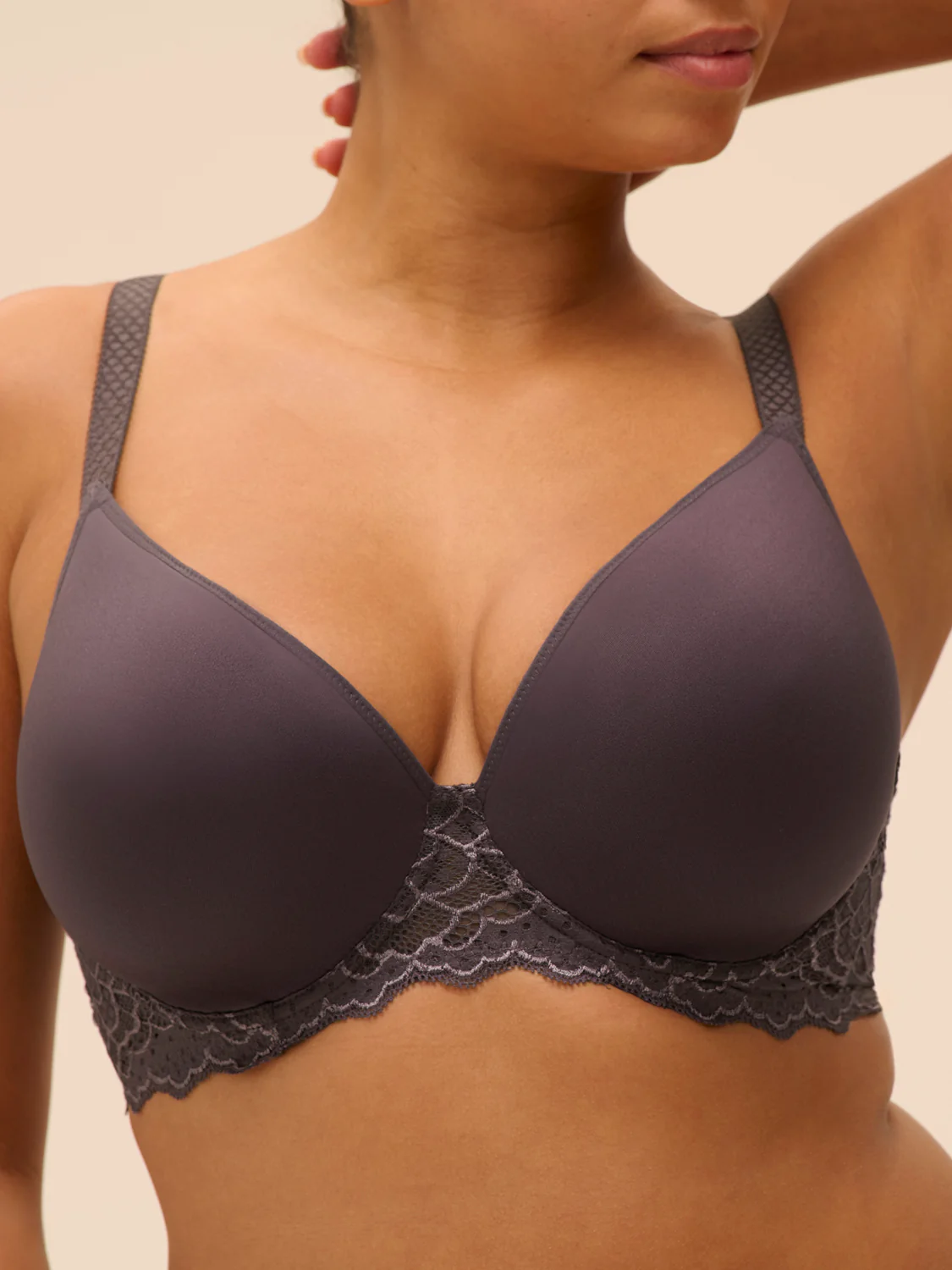 Spacer plunge bra - Graphite Grey - Image 7