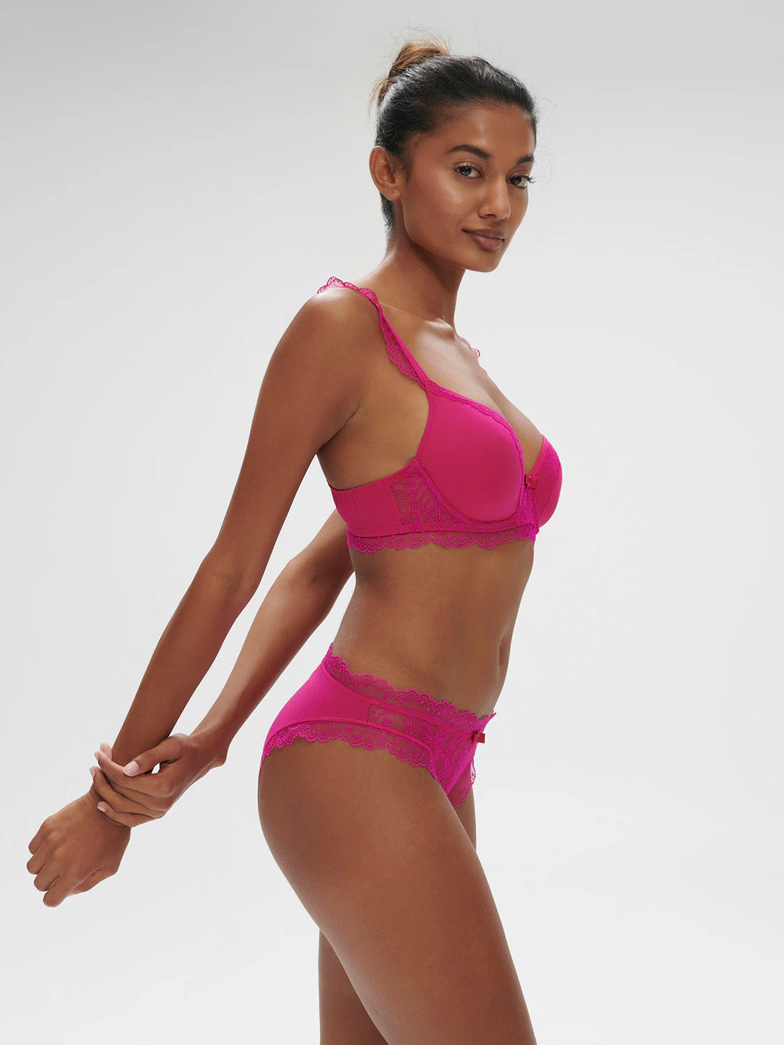 Spacer plunge bra - Hibiscus Pink - Image 3