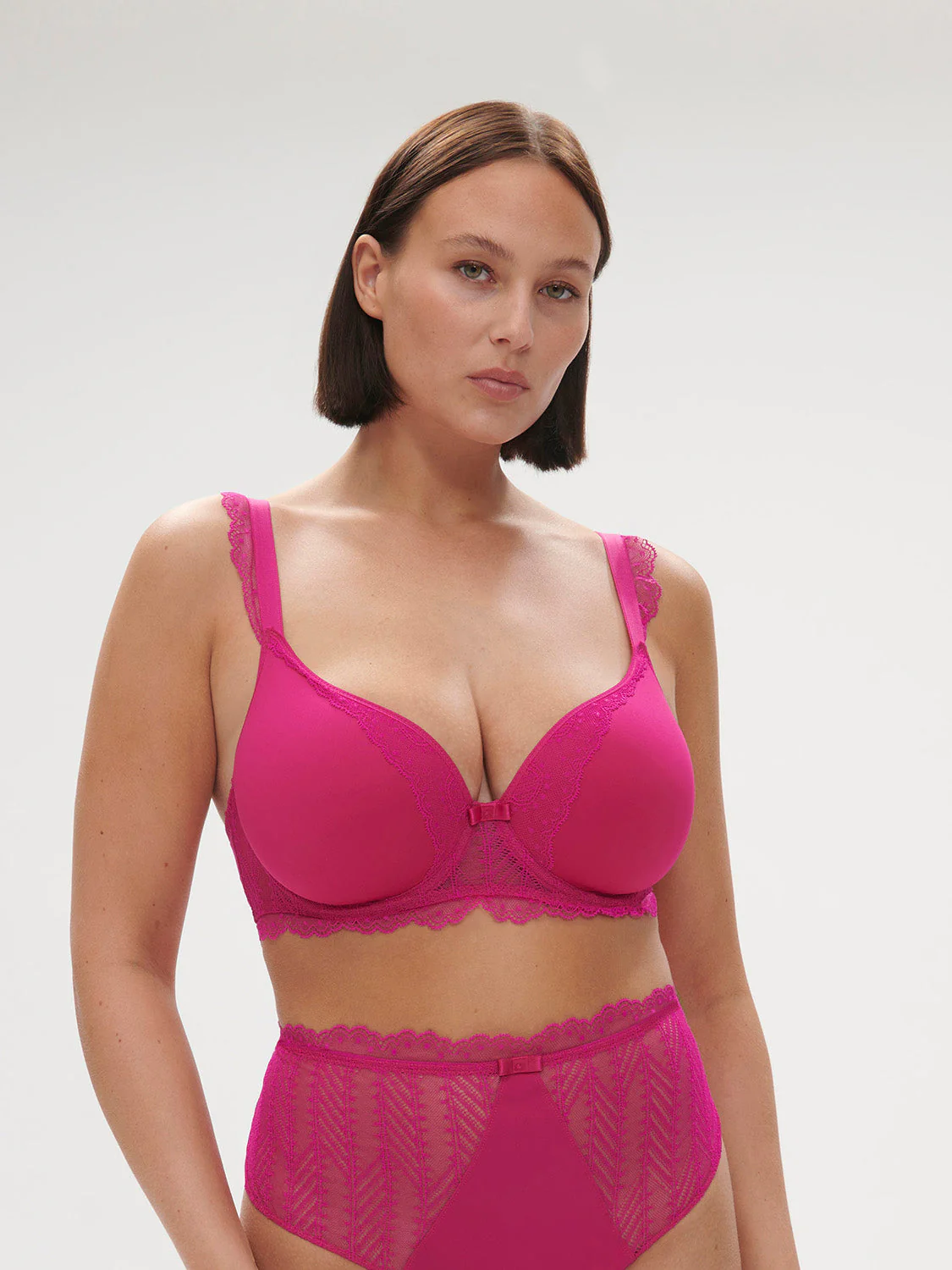 Spacer plunge bra - Hibiscus Pink - Image 6