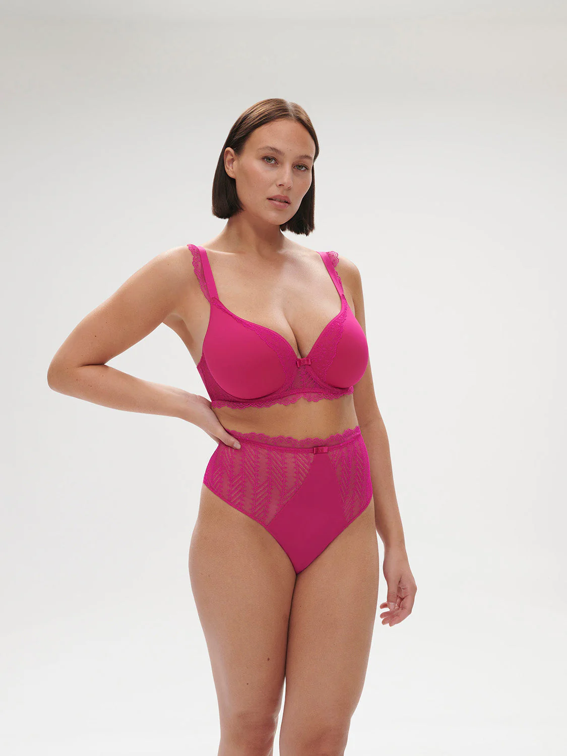Spacer plunge bra - Hibiscus Pink - Image 8