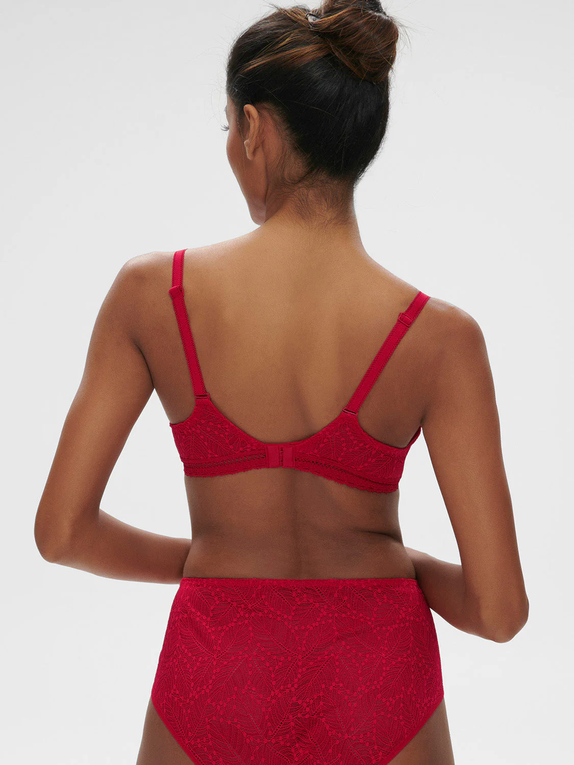 Spacer plunge bra - Ruby pink - Image 2