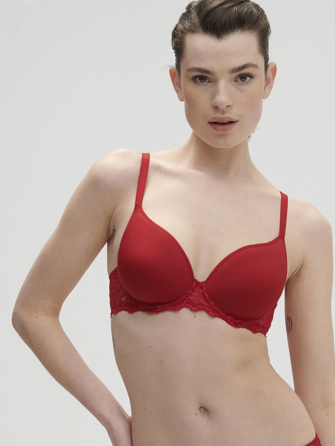 Spacer plunge bra - Tango Red