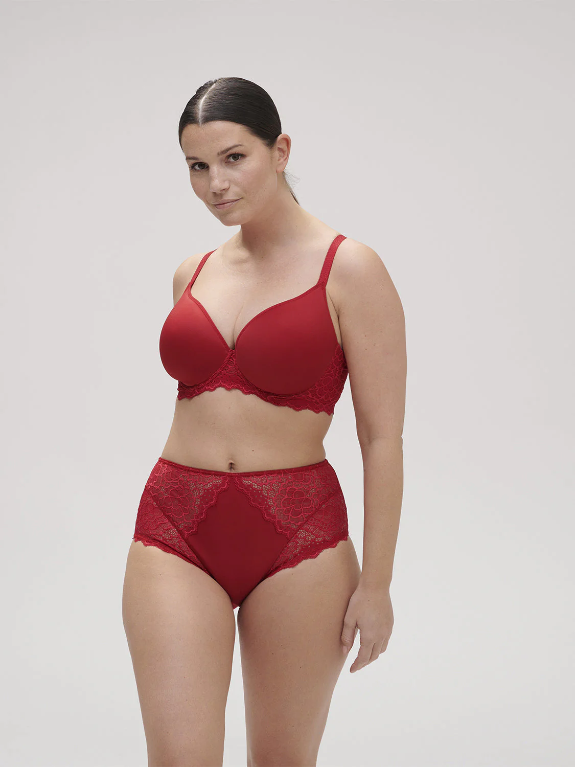 Spacer plunge bra - Tango Red - Image 10