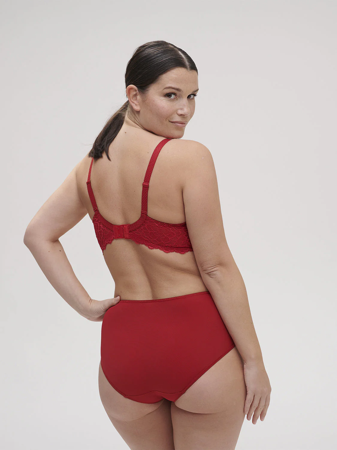 Spacer plunge bra - Tango Red - Image 9
