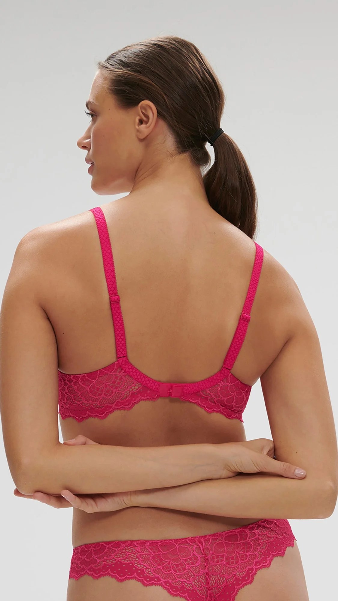Spacer plunge bra - Teaberry Pink - Image 2
