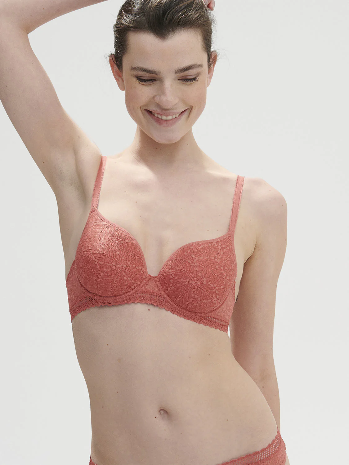 Spacer plunge bra - Texas Pink