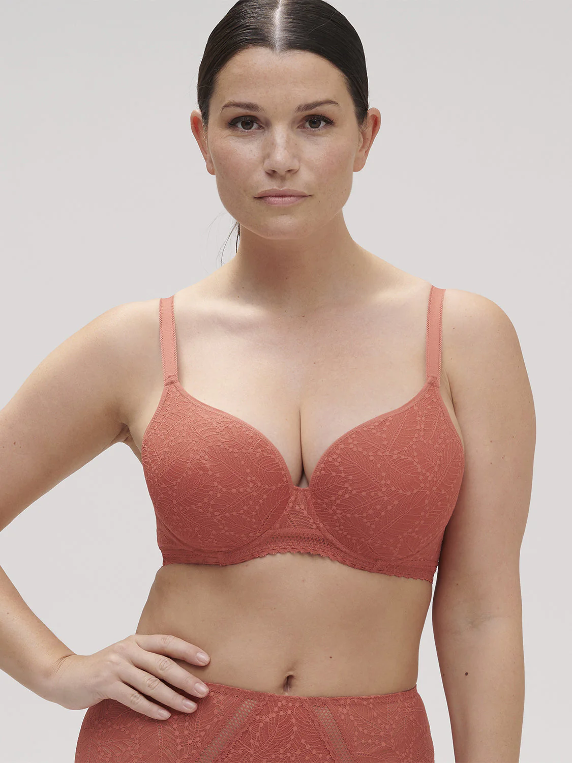 Spacer plunge bra - Texas Pink - Image 8