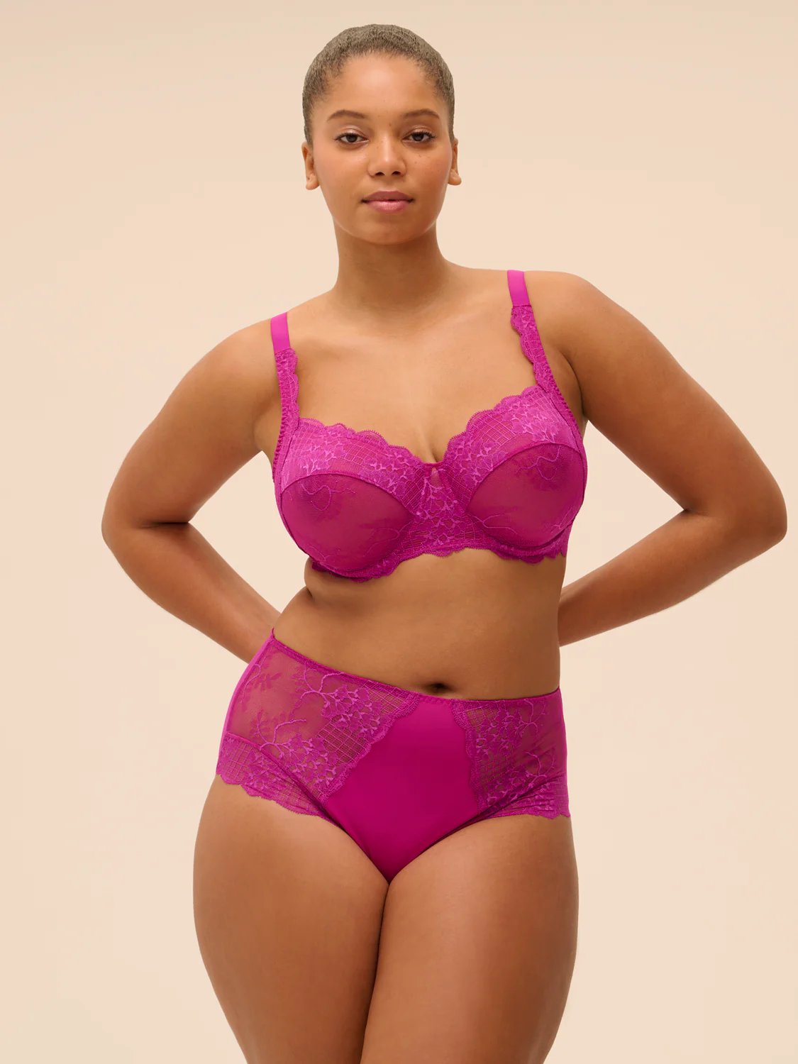 Squared neckline full cup bra - Azalea - Image 11
