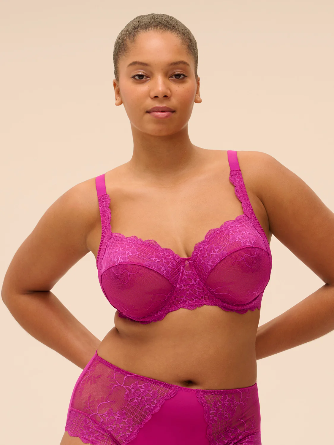 Squared neckline full cup bra - Azalea - Image 7