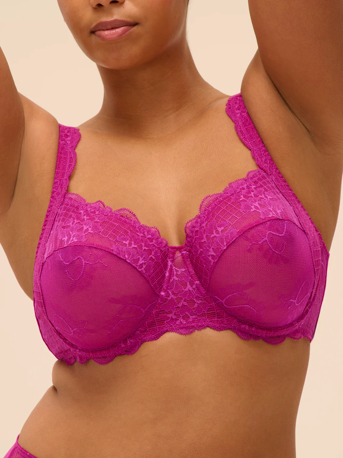 Squared neckline full cup bra - Azalea - Image 8