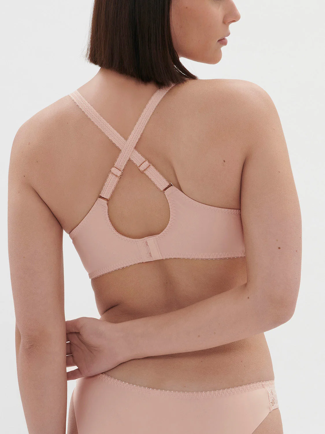 Squared neckline full cup bra - Ballet Pink - Image 4