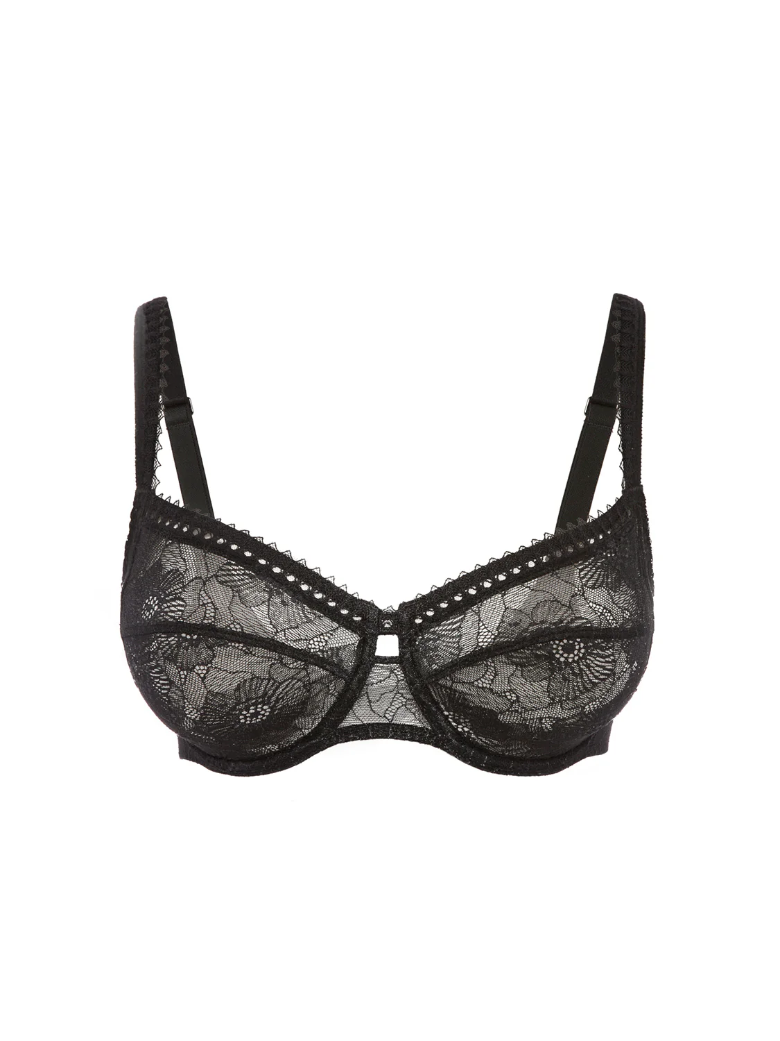 Squared neckline full cup bra - Black - Image 6