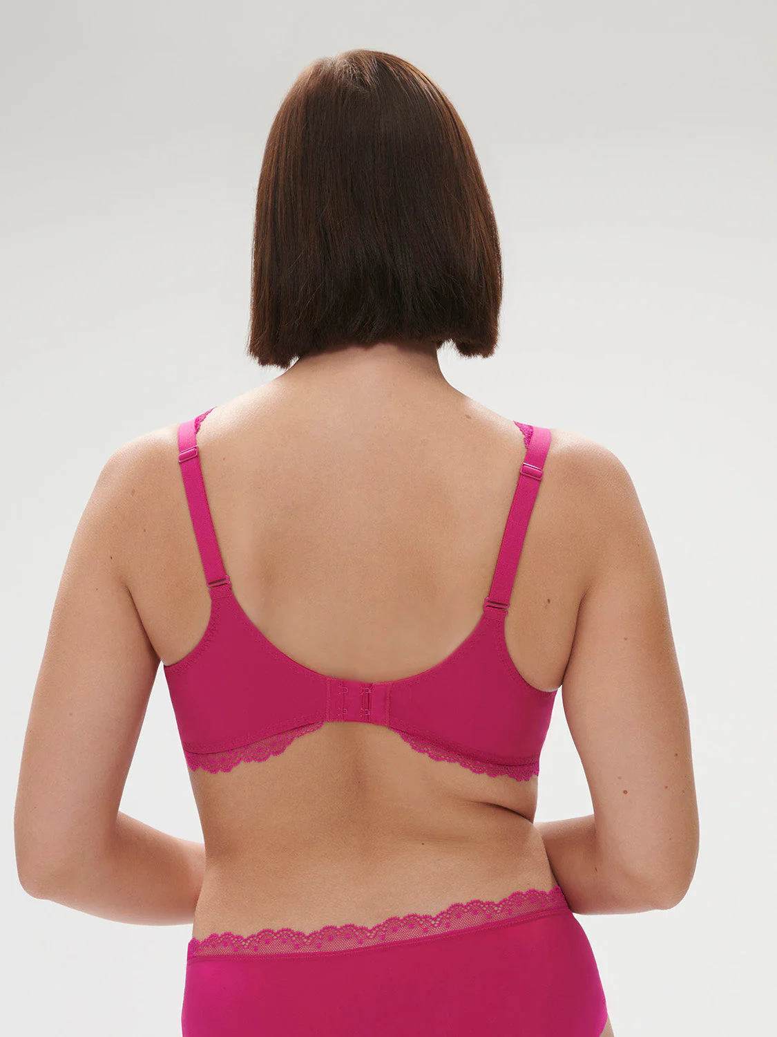 Squared neckline full cup bra - Hibiscus Pink - Image 2