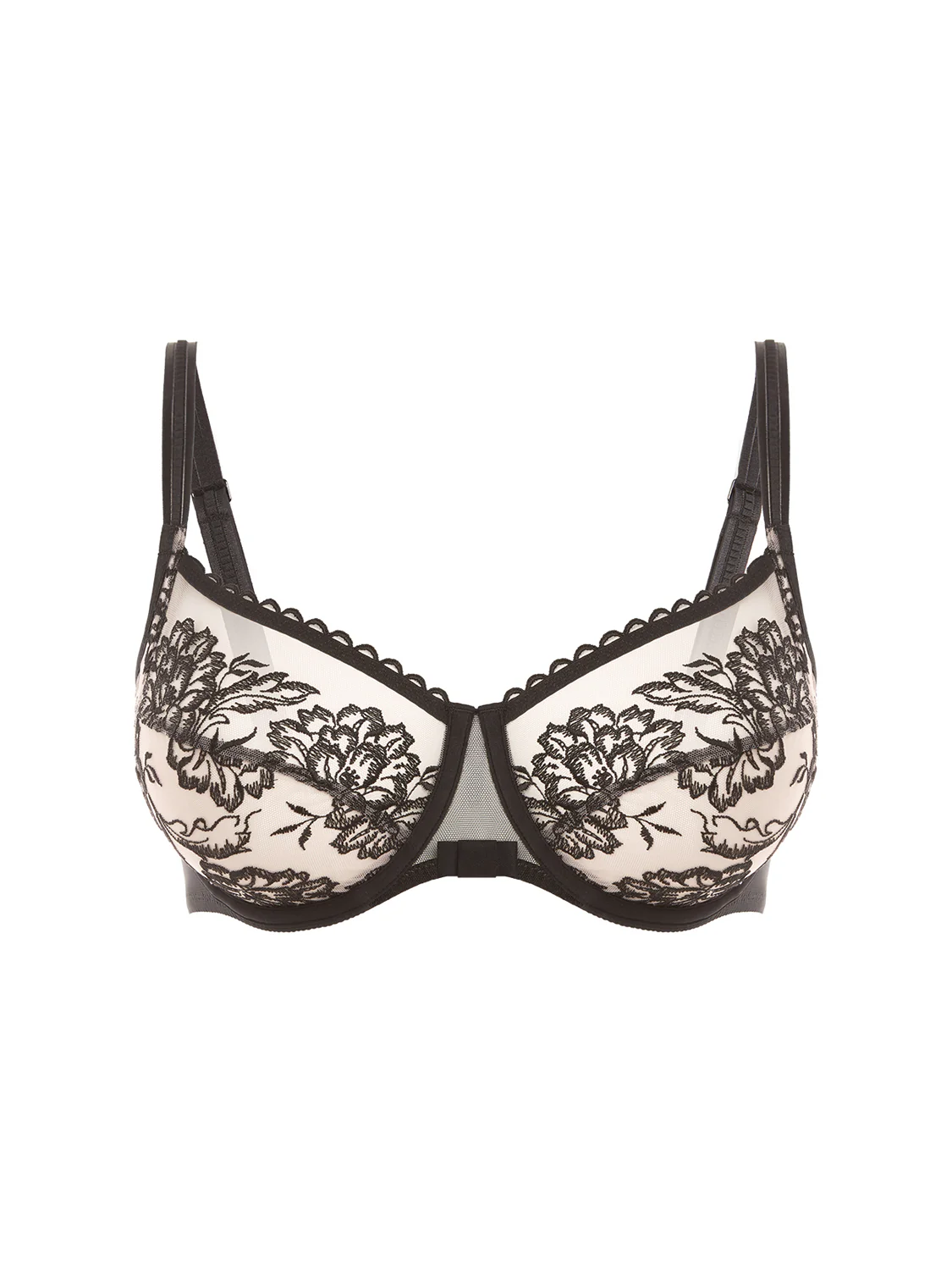 Squared neckline full cup bra - Light Tatoo - Image 7