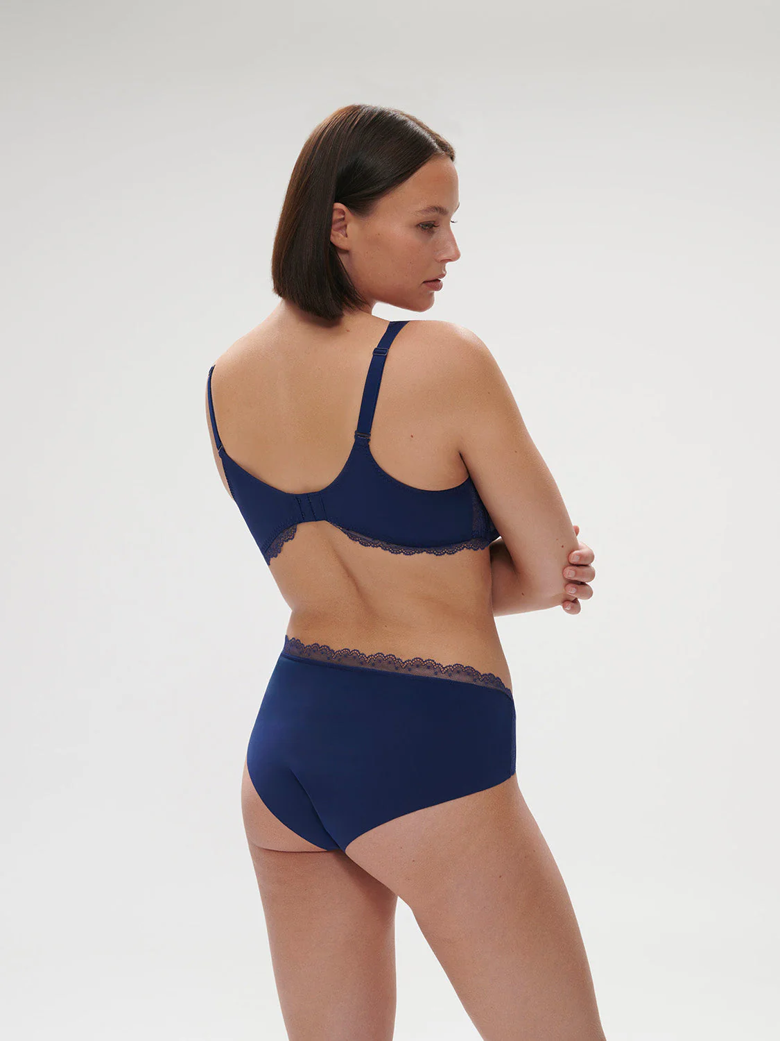Squared neckline full cup bra - Midnight - Image 5