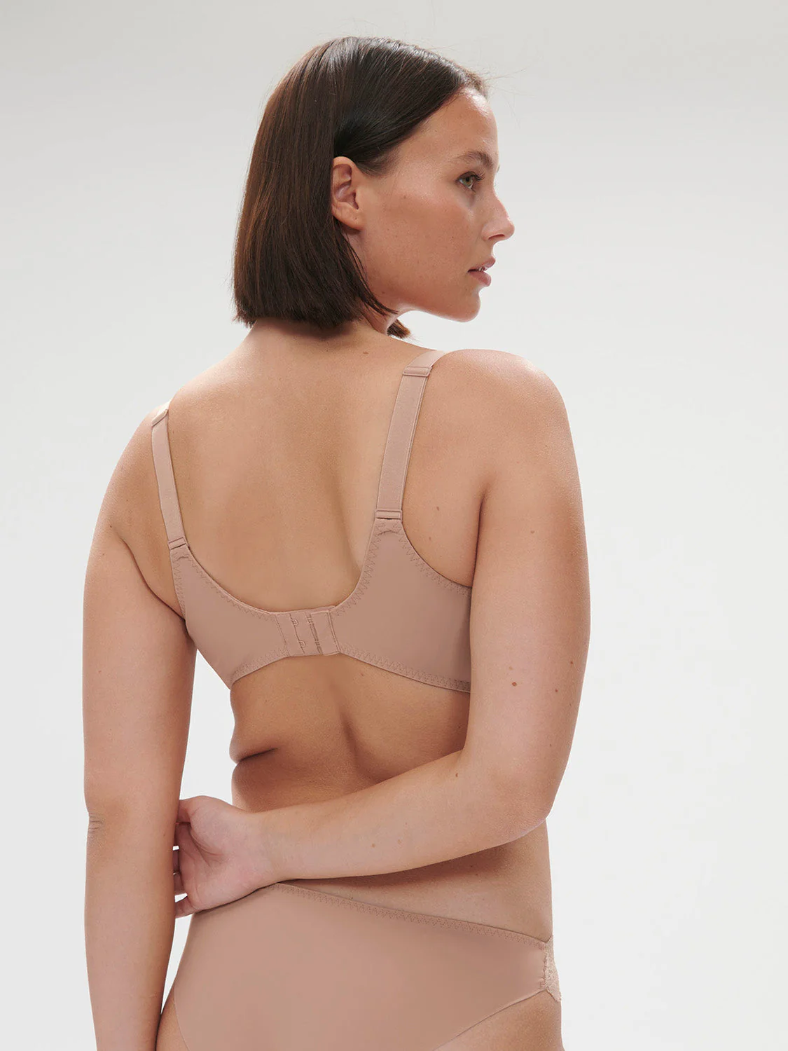 Squared neckline full cup bra - Nude - Image 2