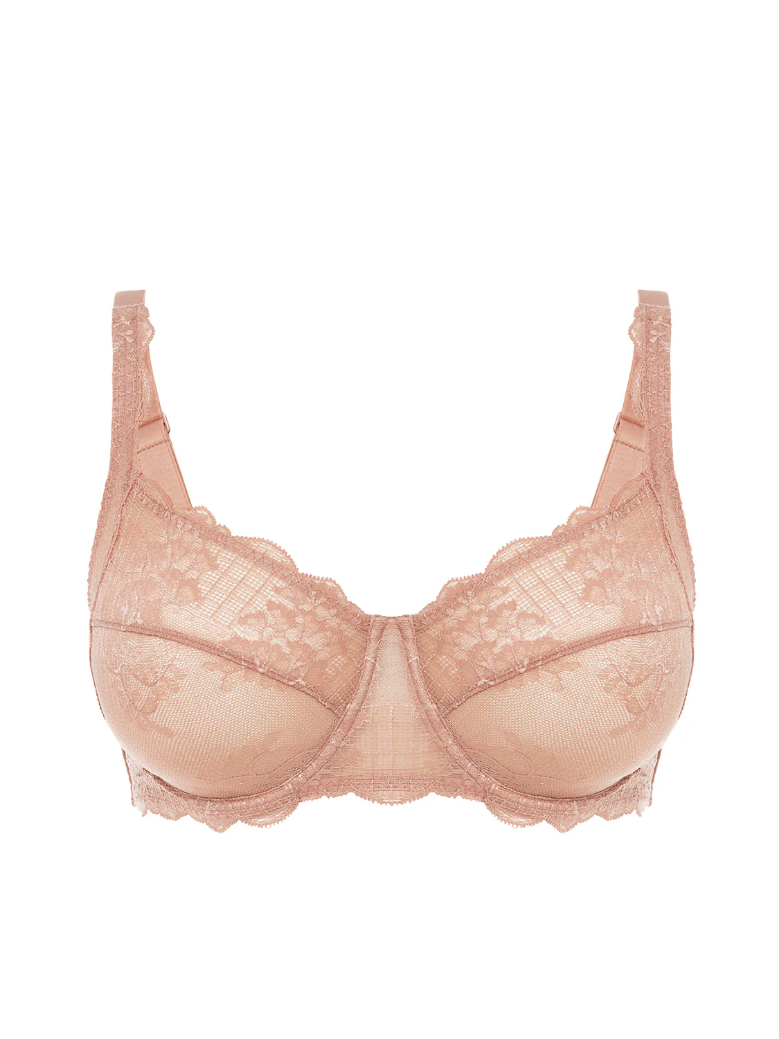 Squared neckline full cup bra - Nude - Image 6