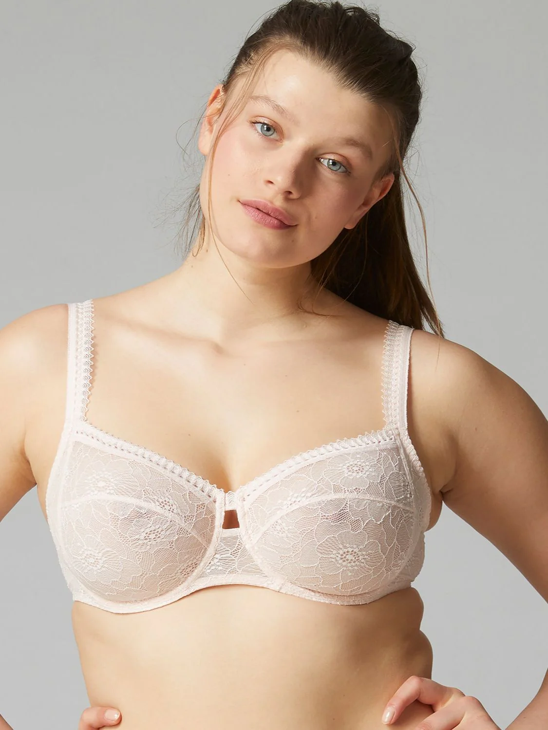Squared neckline full cup bra - Petal Powder - Image 3