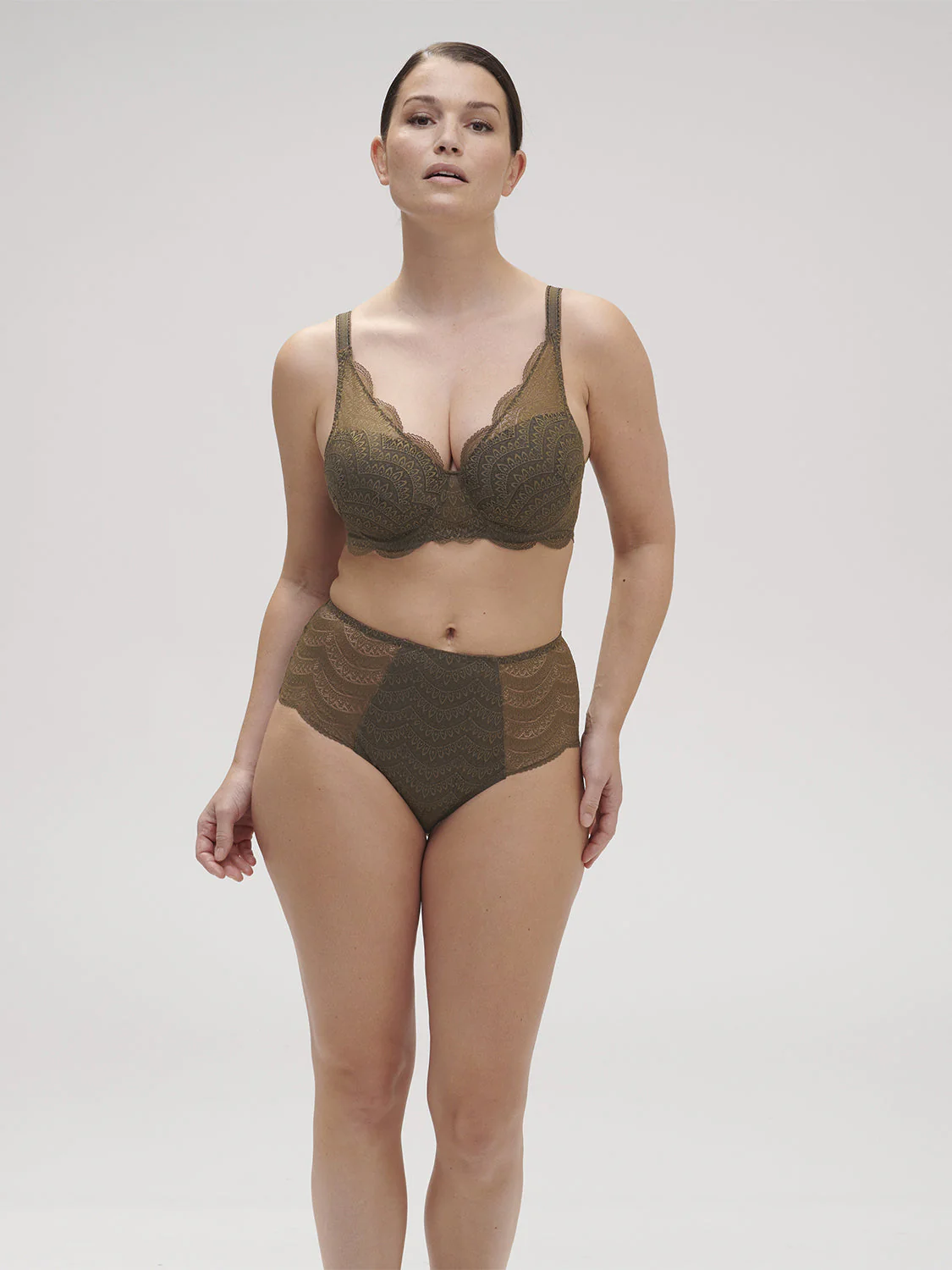 Squared neckline spacer bra - Adventure Green - Image 10