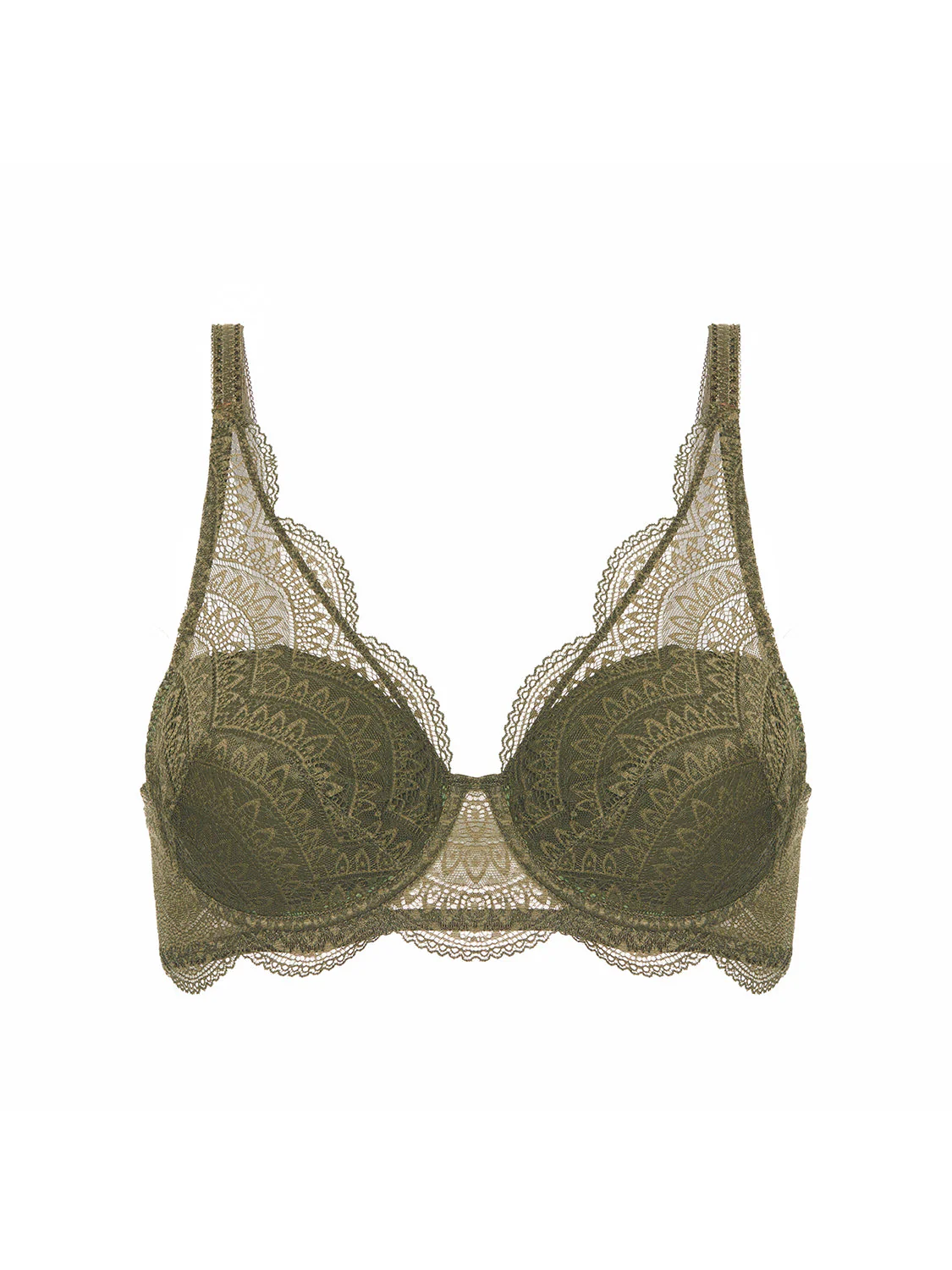 Squared neckline spacer bra - Adventure Green - Image 13
