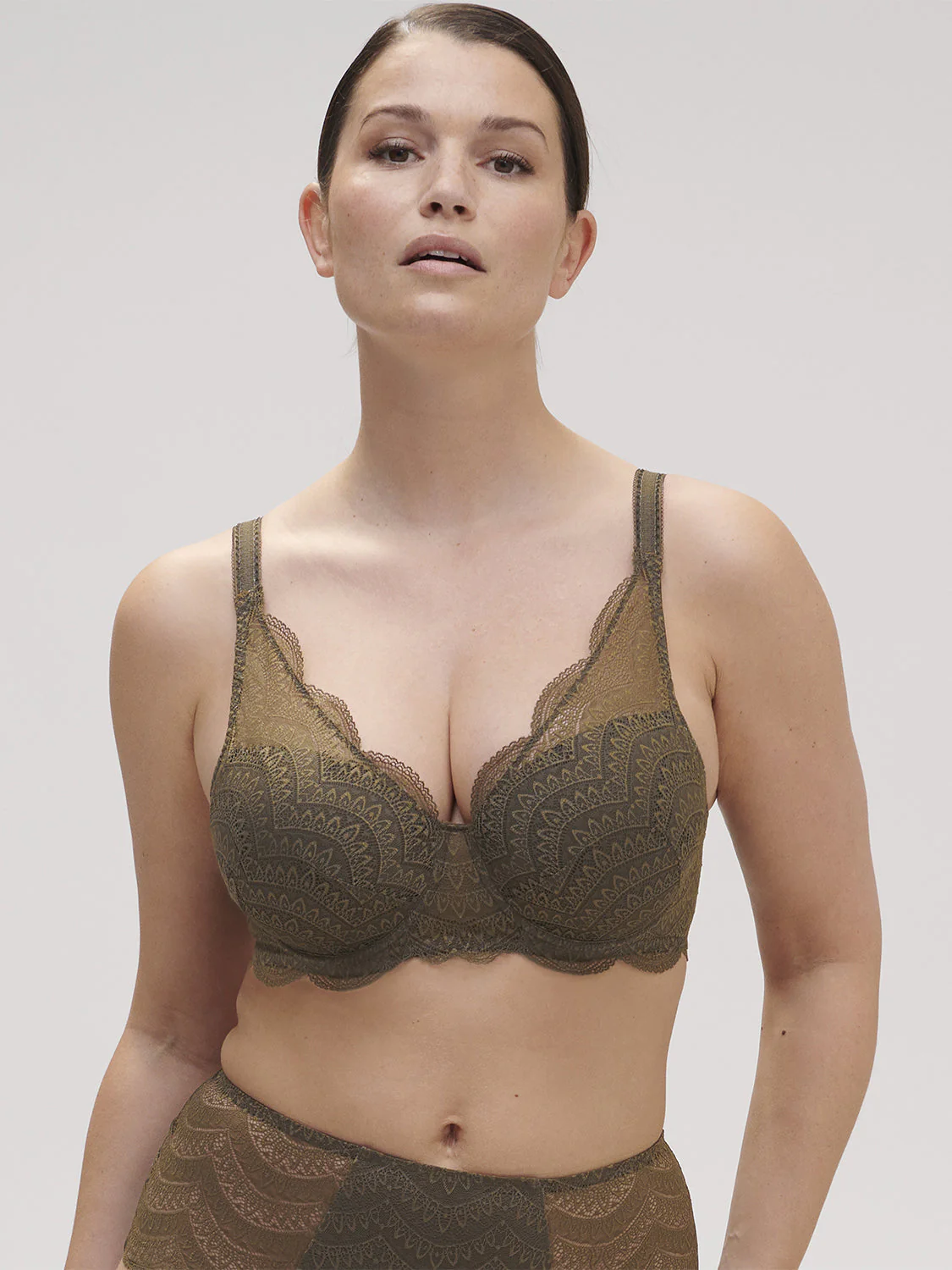 Squared neckline spacer bra - Adventure Green - Image 8