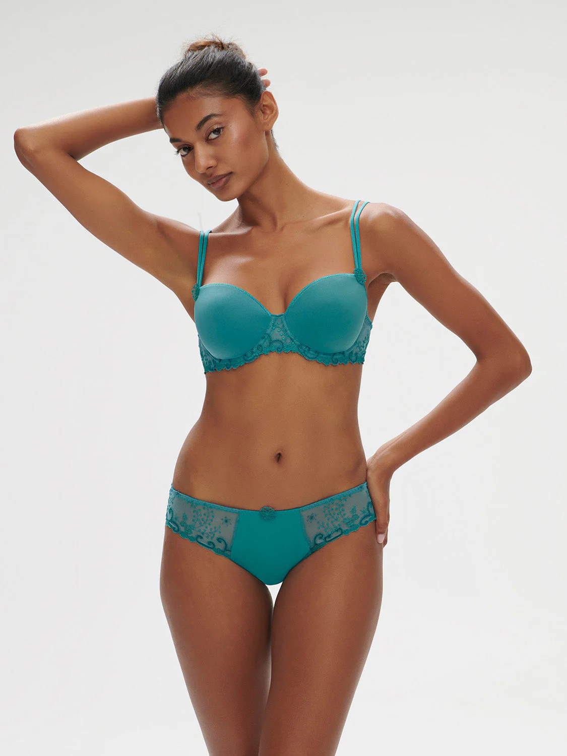 Squared neckline spacer bra - Atoll Blue - Image 4