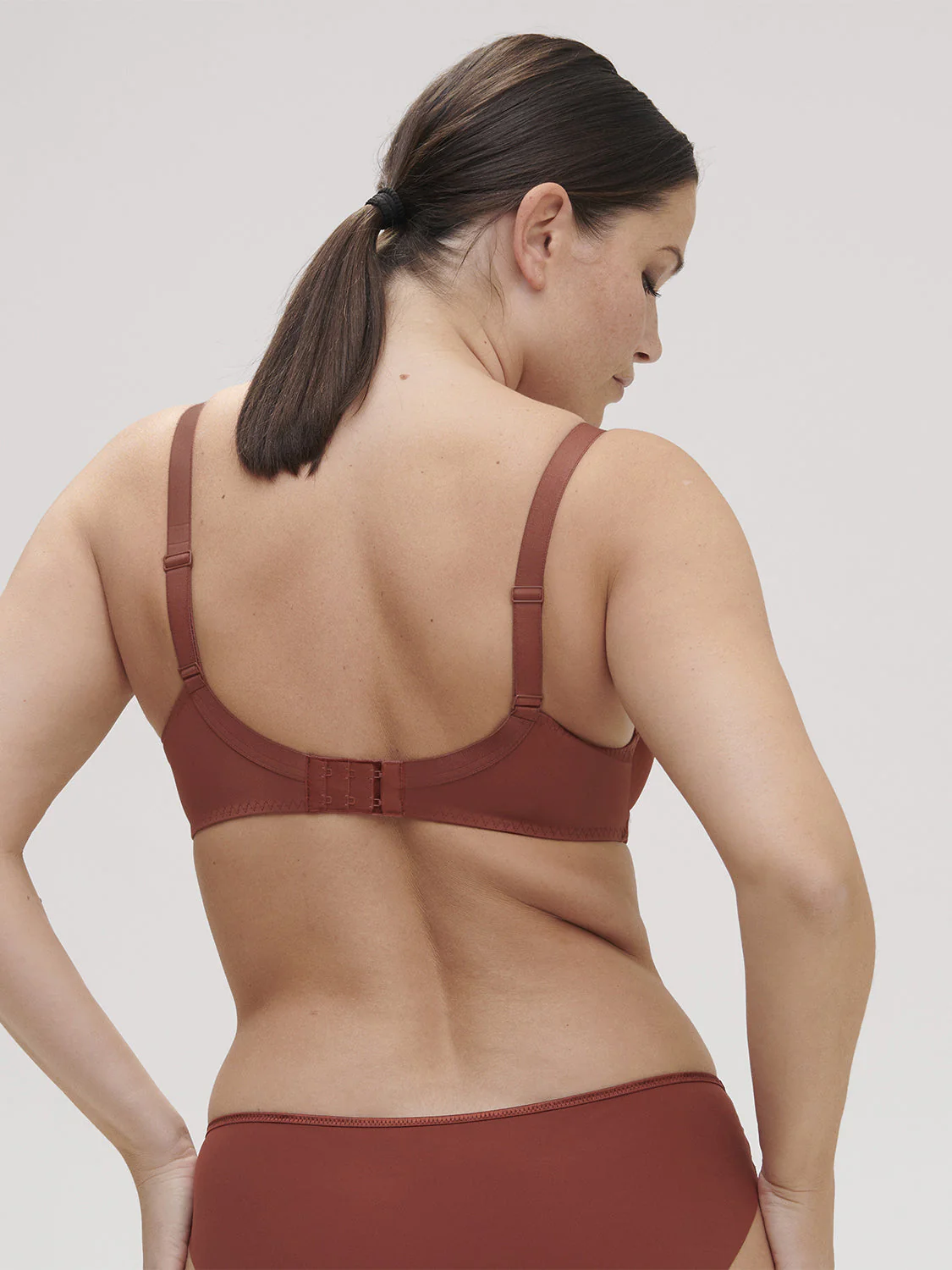 Squared neckline spacer bra - Canyon Brown - Image 7