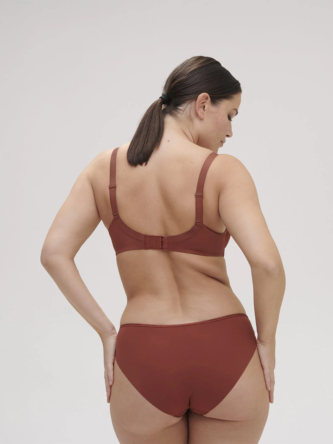 Squared neckline spacer bra - Canyon Brown - Image 9